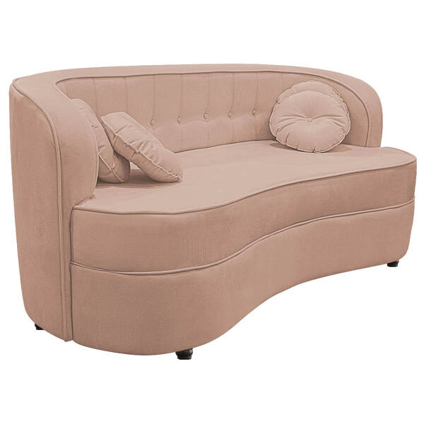 Sofá Curvo 3 Lugares Orgânico Sala Recepção Escritório Decora