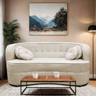 Sofá Curvo 3 Lugares Orgânico Sala Recepção Escritório Decora