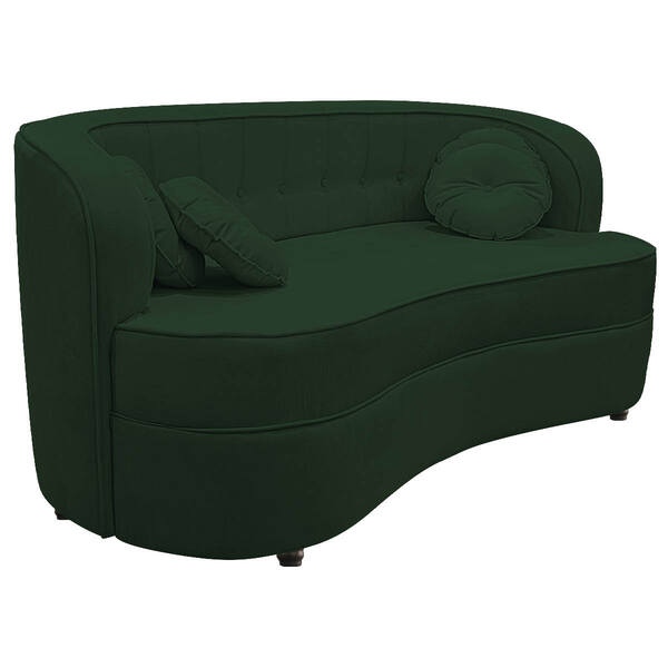 Sofá Curvo 3 Lugares Orgânico Sala Recepção Escritório Decora