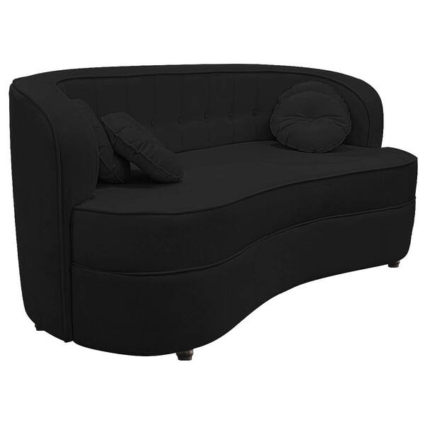 Sofá Curvo 3 Lugares Orgânico Sala Recepção Escritório Decora