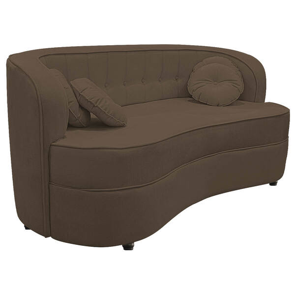 Sofá Curvo 3 Lugares Orgânico Sala Recepção Escritório Decora