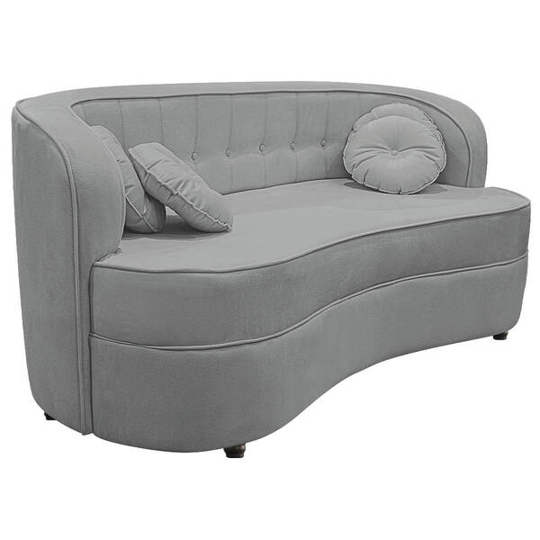 Sofá Curvo 3 Lugares Orgânico Sala Recepção Escritório Decora