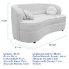 Sofá Curvo 3 Lugares Orgânico Sala Recepção Escritório Decora