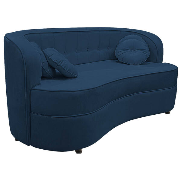 Sofá Curvo 3 Lugares Orgânico Sala Recepção Escritório Decora