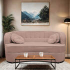 Sofá Curvo 3 Lugares Orgânico Sala Recepção Escritório Decora