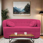 Sofá Curvo 3 Lugares Orgânico Sala Recepção Escritório Decora