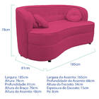 Sofá Curvo 3 Lugares Orgânico Sala Recepção Escritório Decora