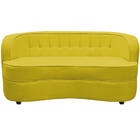 Sofá Curvo 3 Lugares Orgânico Sala Recepção Escritório Decora