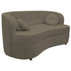 Sofá Curvo 3 Lugares Orgânico Sala Recepção Escritório Decora