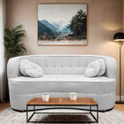 Sofá Curvo 3 Lugares Orgânico Sala Recepção Escritório Decora