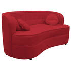 Sofá Curvo 3 Lugares Orgânico Sala Recepção Escritório Decora