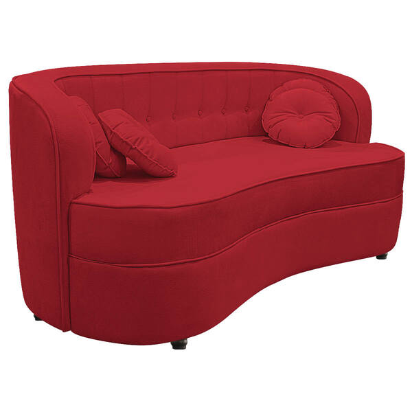 Sofá Curvo 3 Lugares Orgânico Sala Recepção Escritório Decora