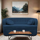 Sofá Curvo 3 Lugares Orgânico Sala Recepção Escritório Decora