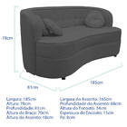 Sofá Curvo 3 Lugares Orgânico Sala Recepção Escritório Decora