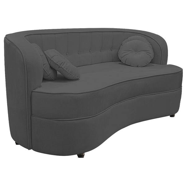 Sofá Curvo 3 Lugares Orgânico Sala Recepção Escritório Decora