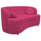 Sofá Curvo 3 Lugares Orgânico Sala Recepção Escritório Decora