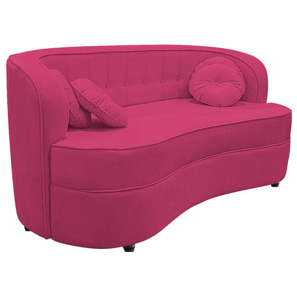 Sofá Curvo 3 Lugares Orgânico Sala Recepção Escritório Decora