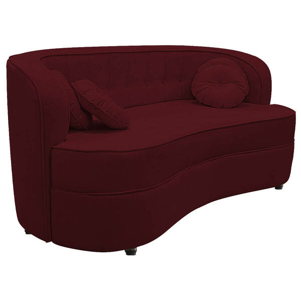 Sofá Curvo 3 Lugares Orgânico Sala Recepção Escritório Decora