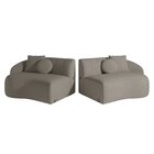 Sofá Curvo 4 Lugares 240cm Lua Yescasa Fendi