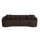 Sofá Curvo 4 Lugares 240cm Lua Yescasa Marrom