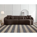 Sofá Curvo 4 Lugares 240cm Lua Yescasa Marrom