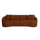 Sofá Curvo 4 Lugares 240cm Lua Yescasa Terracota