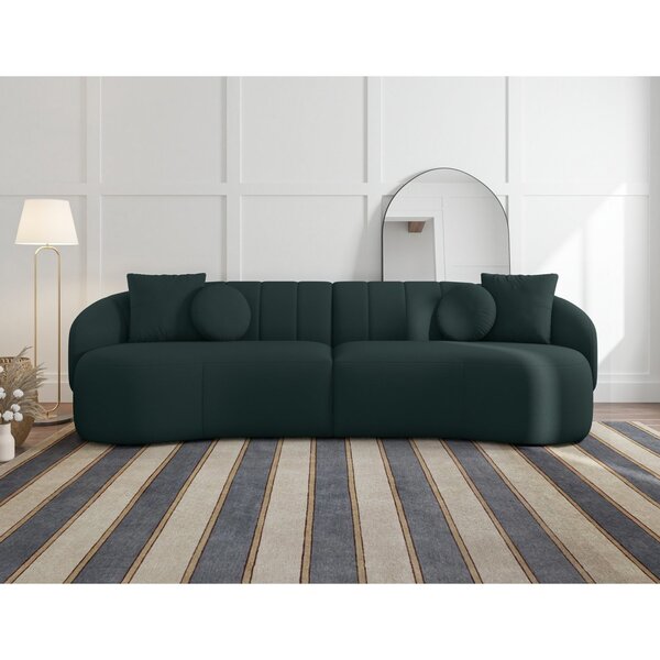 Sofá Curvo 4 Lugares 240cm Lua Yescasa Verde Militar