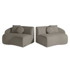 Sofá Curvo 4 Lugares 260cm Lua Yescasa Fendi