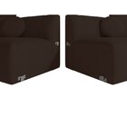 Sofá Curvo 4 Lugares 260cm Lua Yescasa Marrom