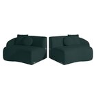 Sofá Curvo 4 Lugares 280cm Lua Yescasa Verde Militar