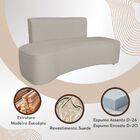 Sofá Curvo Design Orgânico Luxo Sala Contemporânea Suede Rose