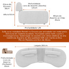 Sofá Curvo Modulado Retrátil 285cm Hyun Linho Off White - Sal