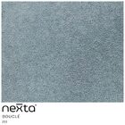 Sofá Curvo Montserrat 150cm 02 Lugares Bouclé Azul Claro - Ne