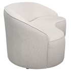 Sofá Curvo Montserrat 150cm 02 Lugares Linho Bouclé Off White