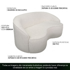 Sofá Curvo Montserrat 150cm 02 Lugares Linho Bouclé Off White