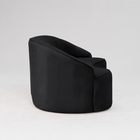 Sofá Curvo Montserrat 150cm 02 Lugares Veludo Preto - Nexta C