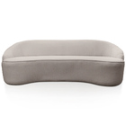 Sofá Curvo Montserrat 180cm 03 Lugares Linho Cru - Nexta Casa