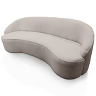 Sofá Curvo Montserrat 180cm 03 Lugares Linho Cru - Nexta Casa