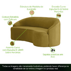 Sofá Curvo Montserrat 180cm 03 Lugares Veludo Amarelo - Nexta