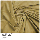 Sofá Curvo Montserrat 180cm 03 Lugares Veludo Amarelo - Nexta