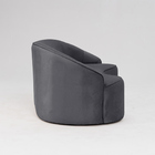 Sofá Curvo Montserrat 180cm 03 Lugares Veludo Cinza Titânio -