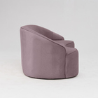 Sofá Curvo Montserrat 180cm 03 Lugares Veludo Rosa Queimado -