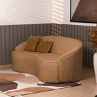 Sofá Curvo Montserrat 210cm 03 Lugares Bouclé Terracota - Nex