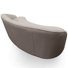 Sofá Curvo Montserrat 210cm 03 Lugares Linho Cru - Nexta Casa