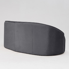 Sofá Curvo Montserrat 210cm 03 Lugares Veludo Cinza Titânio -