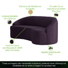 Sofá Curvo Montserrat 210cm 03 Lugares Veludo Lilás - Nexta C