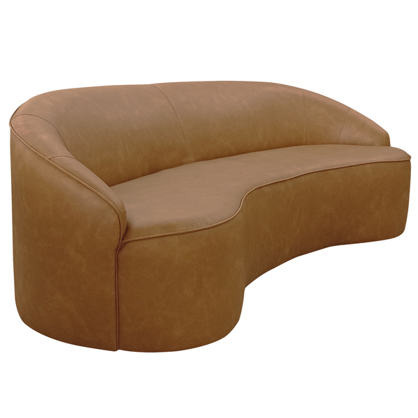 Sofá Curvo Montserrat 230cm 04 Lugares Corano Caramelo - Next