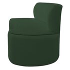 Sofá Curvo Orgânico 120cm 2 Lugares Linho Antonela Verde