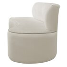 Sofá Curvo Orgânico 140cm 2 Lugares Bouclé Antonela Bege