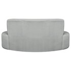 Sofá Curvo Orgânico 140cm 2 Lugares Bouclé Antonela Cinza